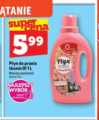 Płyn do prania tkanin O! Lanolina promocja w TOPAZ