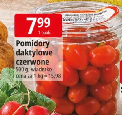 Pomidory daktylowe czerwone promocja w Leclerc