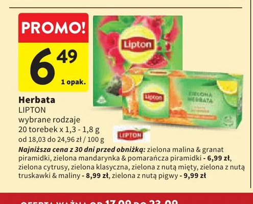 Herbata Lipton promocja w Intermarche