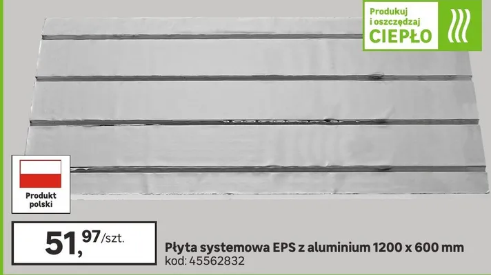 Płyta systemowa EPS z aluminium 1200 x 600 mm promocja w Leroy Merlin