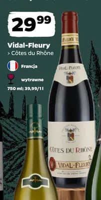 Wino czerwone Vidal-Fleury Côtes du Rhône promocja w Netto