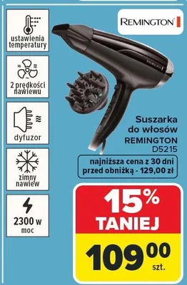 Suszarka do włosów REMINGTON D5215 promocja w Carrefour