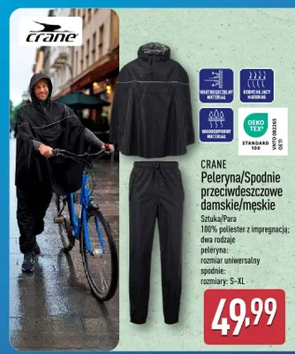 Peleryna/Spodnie przeciwdeszczowe damskie/męskie promocja w Aldi