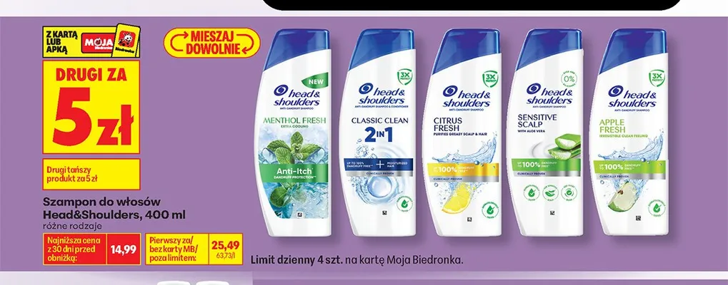 Szampon do włosów Head & Shoulders Sensitive Scalp promocja w Biedronka
