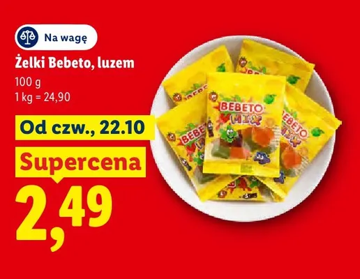 Żelki Bebeto Mix luzem promocja w Lidl