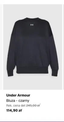 Bluza czarna Under Armour promocja w Lounge by Zalando