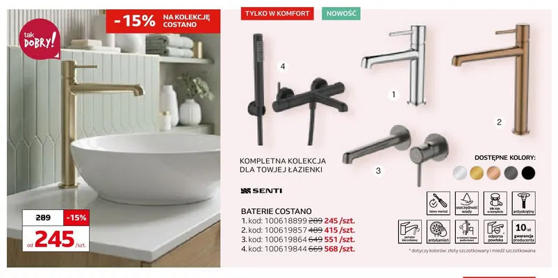 Baterie Costano Senti promocja w Komfort