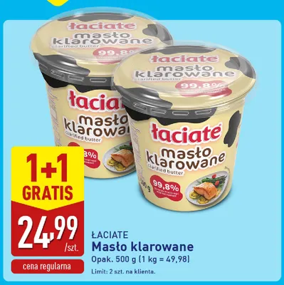 Masło klarowane Łaciate promocja w Aldi