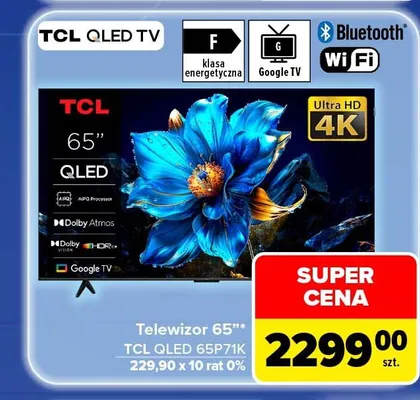Telewizor 65" Tcl Qled promocja w Carrefour