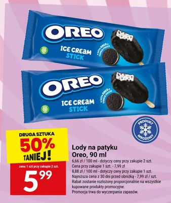 Lody na patyku Oreo promocja w Twój Market