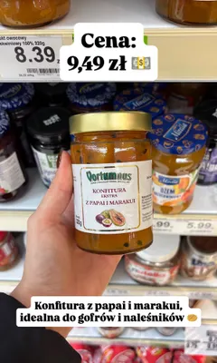 Konfitura ekstra Vortumnus z papai i marakui promocja w Dino