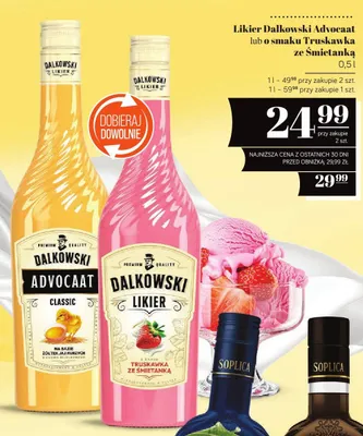 Likier Dalkowski o smaku Truskawka ze Śmietanką promocja w POLOmarket