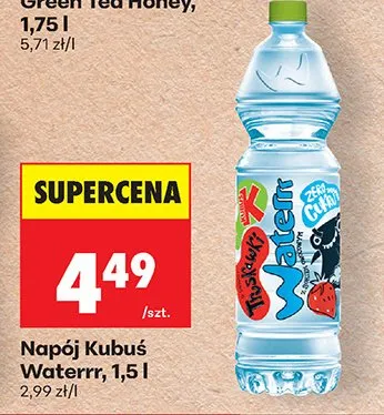 Napój Kubuś Waterrr promocja w Biedronka