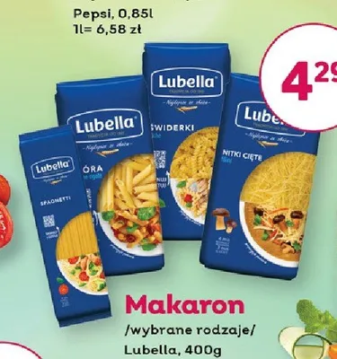 Makaron Lubella Świderki promocja w Bliski
