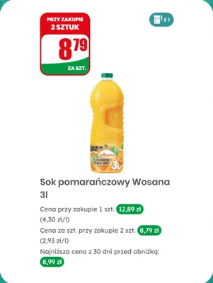 Sok pomarańczowy promocja w Dino
