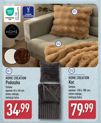 Poduszka Home Creation 45x45 cm promocja w Aldi