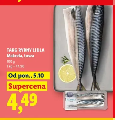 Makrela tusza Targ Rybny Lidla promocja w Lidl