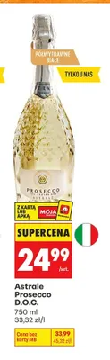 Wino musujące Astrale Prosecco D.O.C. promocja w Biedronka