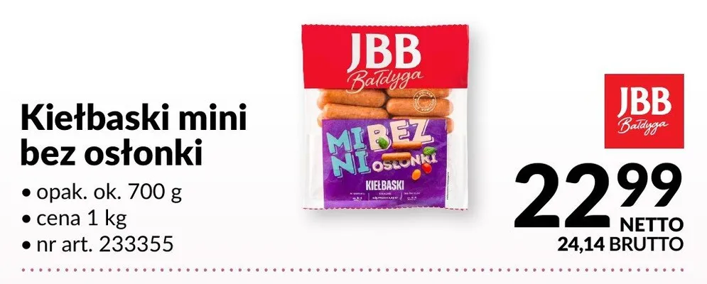 Kiełbaski mini bez osłonki promocja w Makro