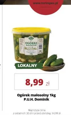 Ogórek małosolny P.U.H. Dominik promocja w Torimpex Toruńska Sieć Sklepów Spożywczych