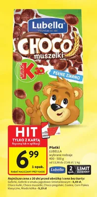 Płatki śniadaniowe Lubella Choco Muszelki promocja w Intermarche
