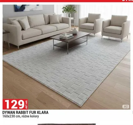 Dywan Rabbit Fur Klara 160x230 cm promocja w Merkury Market