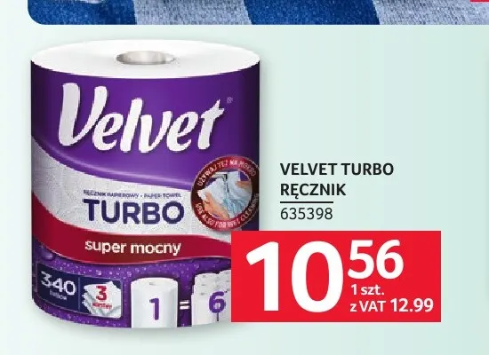 Ręcznik Velvet Turbo promocja w Selgros