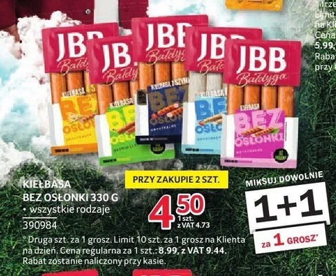 Kiełbasa bez osłonki JBB Bałdyga promocja w Selgros
