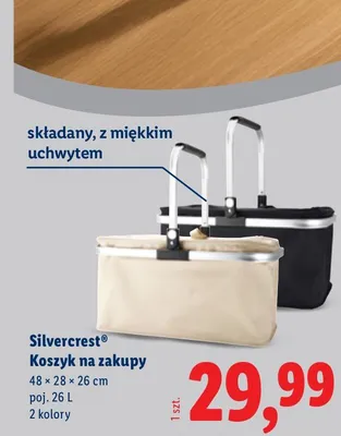 Koszyk na zakupy 48x28x26 cm promocja w Lidl