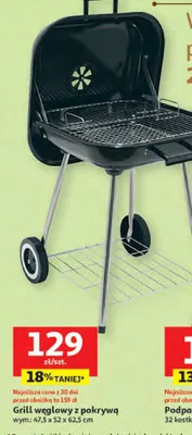 Grill węglowy z pokrywą promocja w Auchan