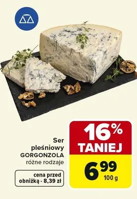 Ser gorgonzola promocja w Carrefour Market