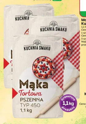 Mąka tortowa pszenna typ 450 Kuchnia Smaku promocja w Dino
