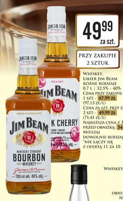 Likier Jim Beam Cherry promocja w Dino