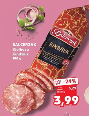 Kiełbasa Kindziuk Balcerzak promocja w Kaufland