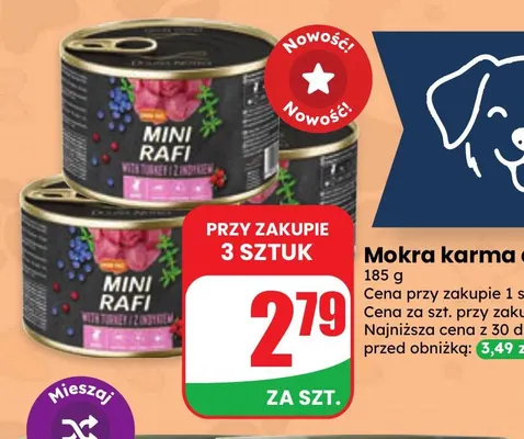Mokra karma dla psa Rafi Mini promocja w Dino