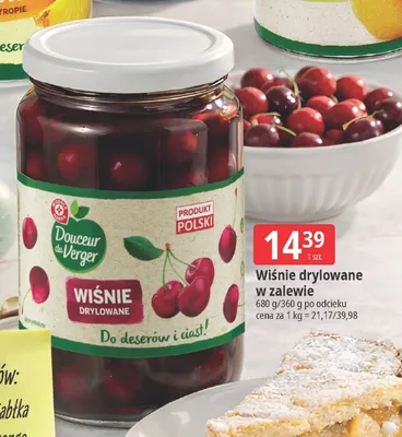 Wiśnie drylowane w zalewie promocja w Leclerc
