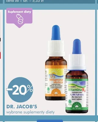 Suplement diety Dr. Jacob's Witamina K2 promocja w Super-Pharm