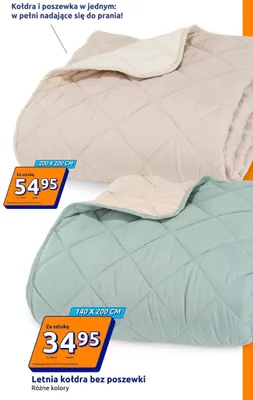 Letnia kołdra bez poszewki 140x200cm promocja w Action