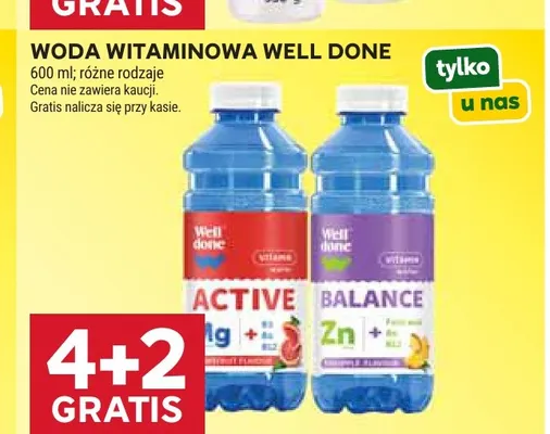 Woda witaminowa Balance Well Done promocja w Stokrotka