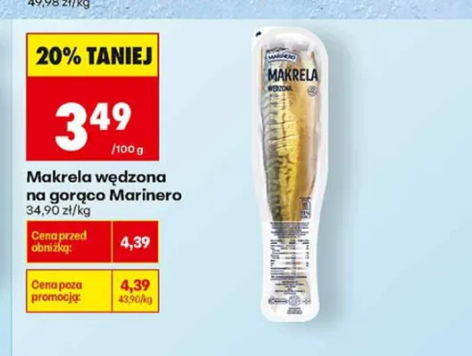 Makrela wędzona na gorąco Marinero promocja w Biedronka