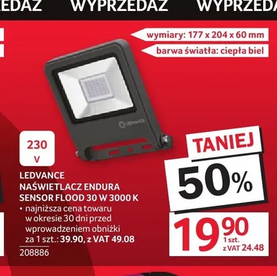 Naświetlacz LEDVANCE Endura Sensor Flood 30W promocja w Selgros