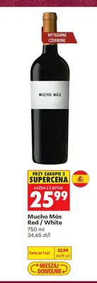 Wino białe Mucho Más White promocja w Biedronka
