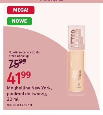 Podkład do twarzy Maybelline New York promocja w Rossmann
