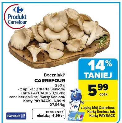 Boczniaki promocja w Carrefour