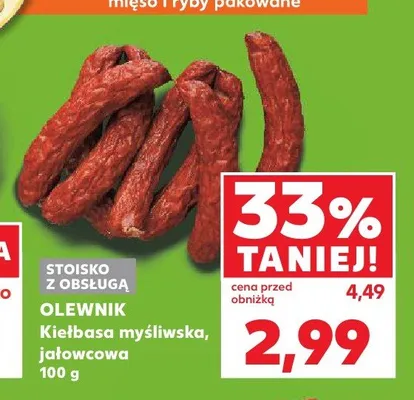 Kiełbasa myśliwska Olewnik promocja w Kaufland