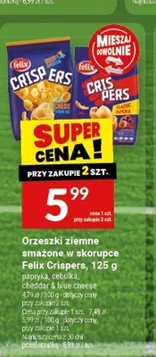 Orzeszki ziemne w skorupce o smaku papryki Felix Crispers promocja w Twój Market