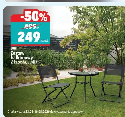 Zestaw balkonowy 2 krzesła stolik promocja w Biedronka Home