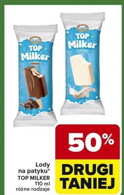 Lody na patyku różne rodzaje promocja w Carrefour Express