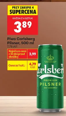 Piwo Carlsberg Pilsner promocja w Biedronka