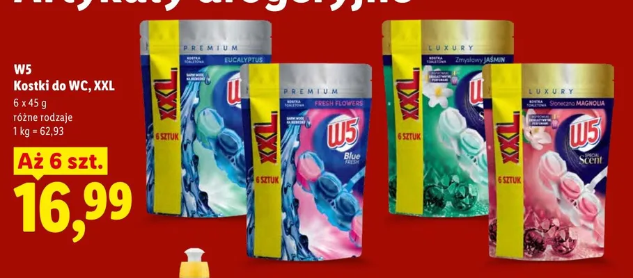Kostki do WC W5 XXL Fresh Flowers promocja w Lidl